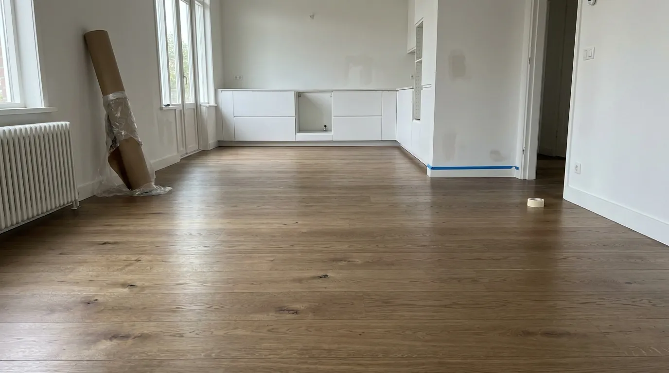 Keuken op smoked oak parket