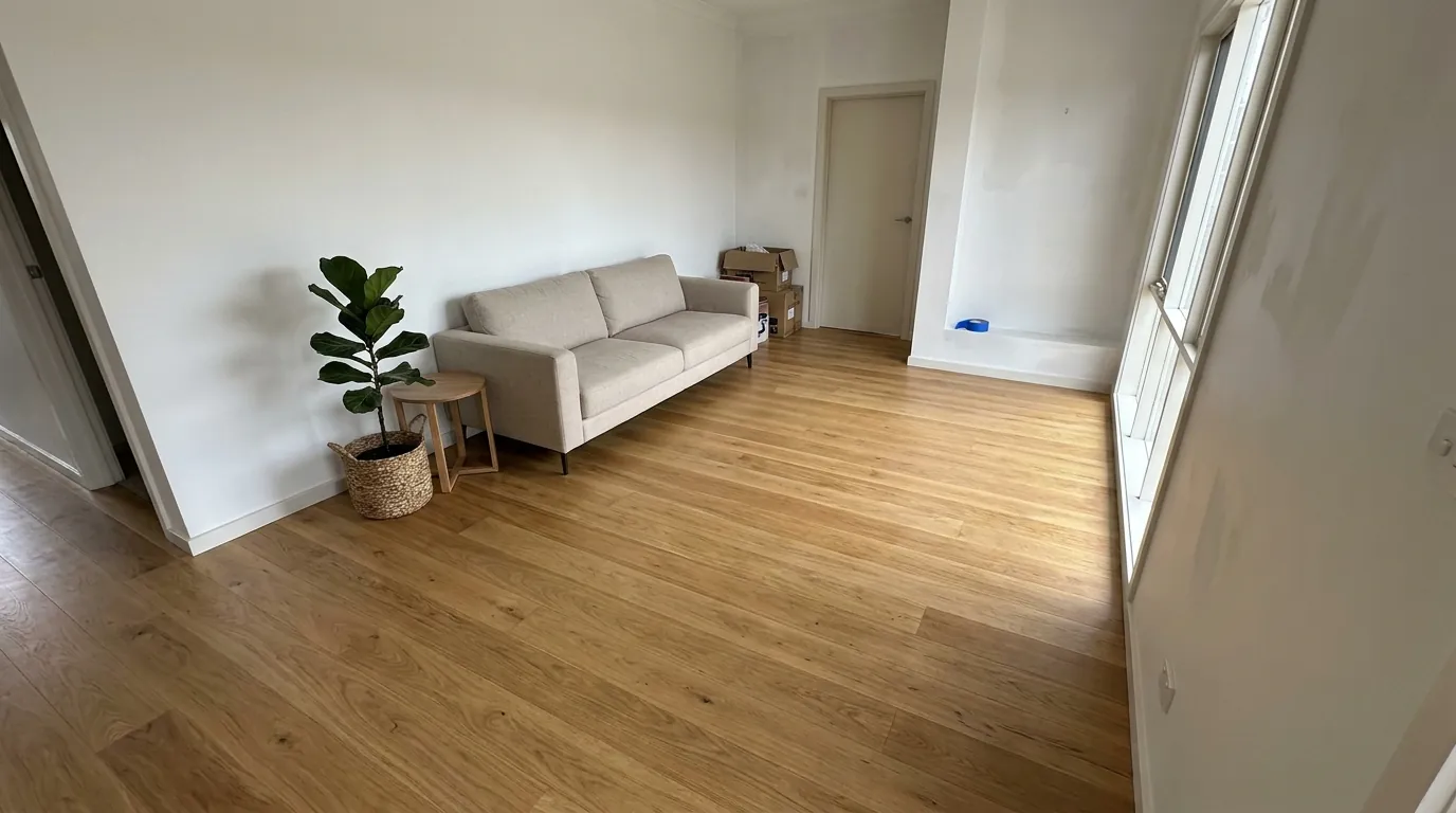 Tapijt op honey oak vloer